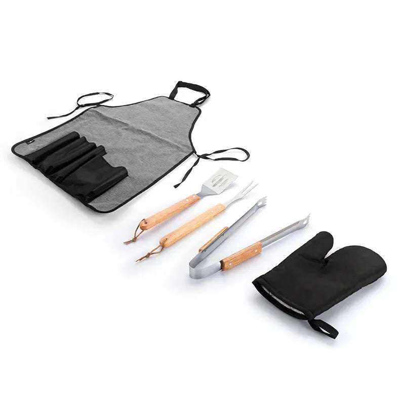 Set bbq Delantal Grill / Gris / Gris / A.Inox/Hier