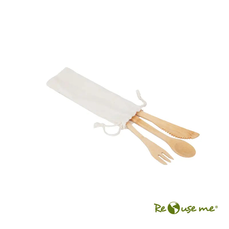 Set Cutlery Bamboo / Kaki / Kaki