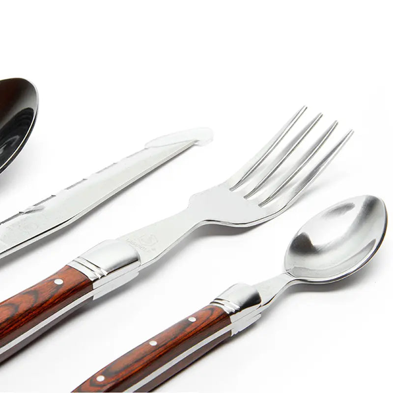 Set de Mesa x16 Piezas Laguiole / Negro / Negro
