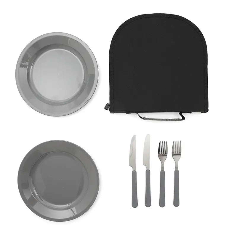 Set de Asado Andino / Negro / Gris / Poliestileno