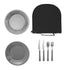 Set de Asado Andino / Negro / Gris / Poliestileno