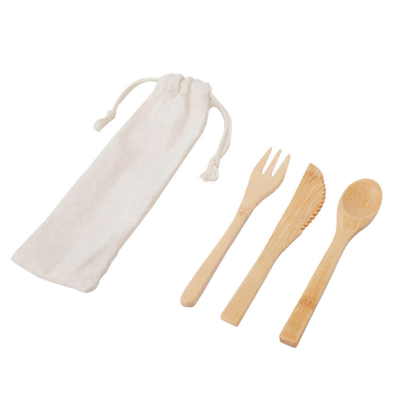 Set Cutlery Bamboo / Kaki / Kaki