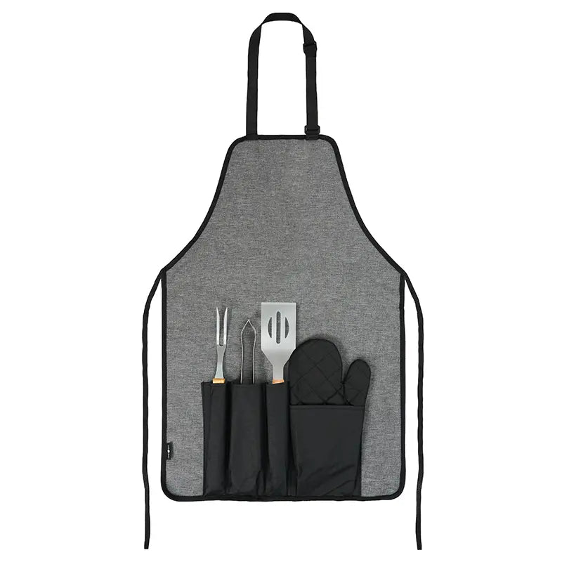 Set bbq Delantal Grill / Gris / Gris / A.Inox/Hier