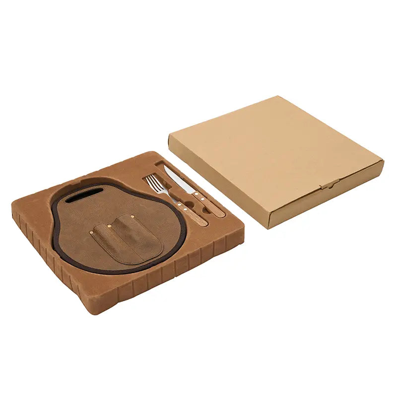 Set de Asado Estribo / Natural / Natural / Madera