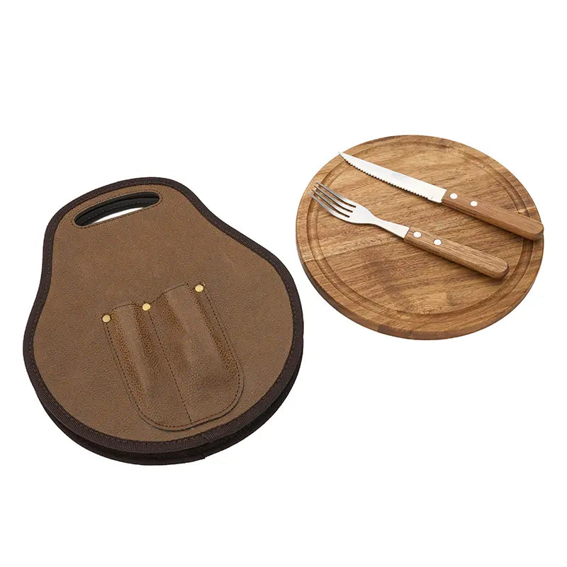 Set de Asado Estribo / Natural / Natural / Madera